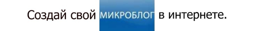 Баннер.Создай свой микроблог в интернете.